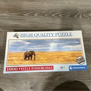 1000 Piece Panorama Puzzle - Elephant